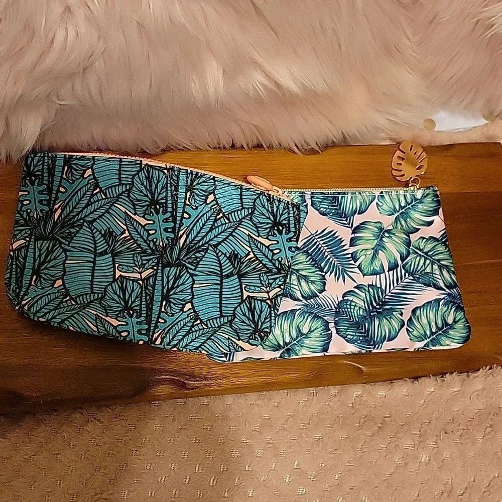 Ipsy Cosmetic Bags Tropical Theme Bundle Set Of 2